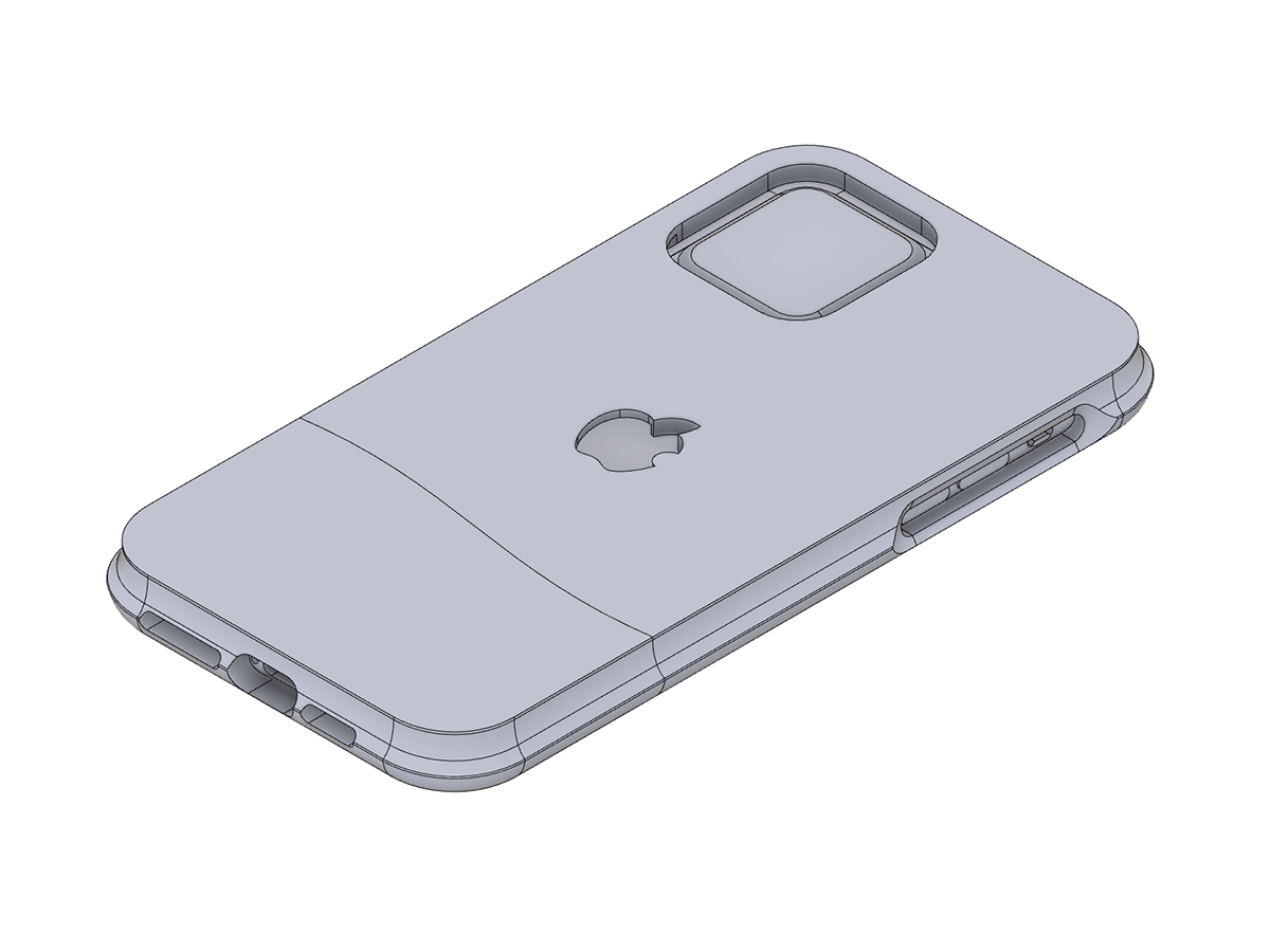 iPhoneのサイズに合わせた3Dモデリング